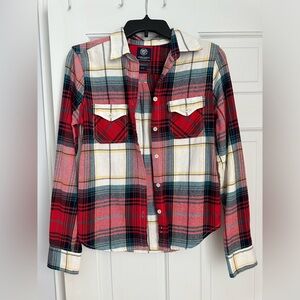 Women’s American Eagle Flannel Small red/white
